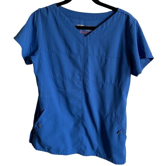 Grey's Anatomy Tops - Grey's Anatomy Signature V-Neck Short Sleeve Blue Scrub Top Women's Size Medium